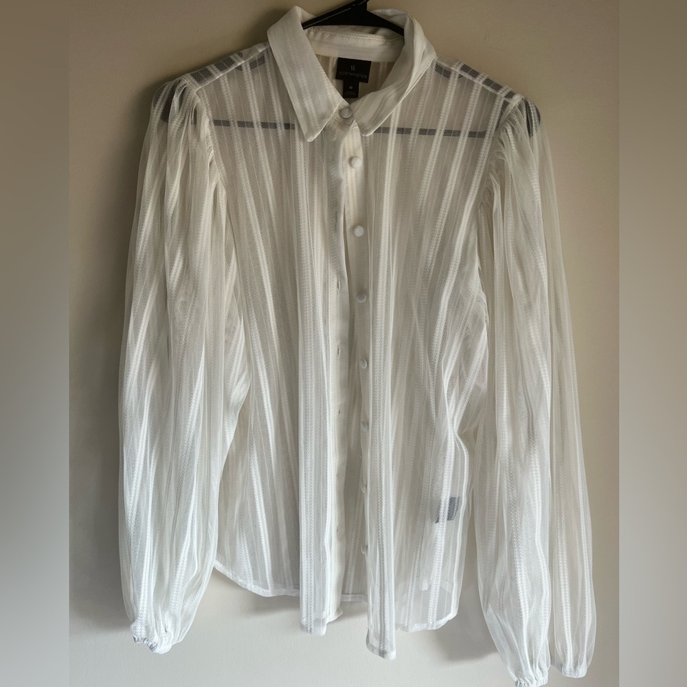 Ivory Lace Blouse Size M